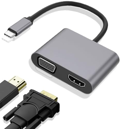 Adattatore HDMI VGA, plug and play: non sono necessari driver. È sufficiente collegarla tramite USB-C e utilizzarla immediatamente: supporta l'hot plugging per lavorare senza interruzioni. Ideale per viaggi, riunioni o home office senza stress di installazione.