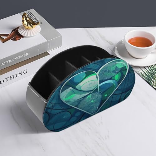 Support de télécommande en cuir synthétique bleu aux finitions soignées - 7