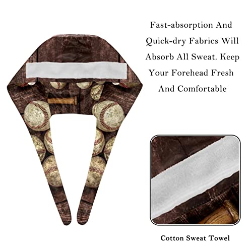 Pshhdgyhs 2 Pcs Adjustable Working Cap With Button, Baseball Surgical Cap Sweatband, Tie Back Hats For Women & Men, Multicoloured 14, Hat Diameter Is 18Cm/7In #TOP3