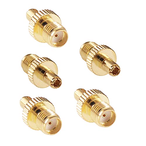 RFaha 5pcs SMA Female to TS9 Male RF Coax Adapter TS9 to SMA Coaxial Connector Adapter(F25-5)