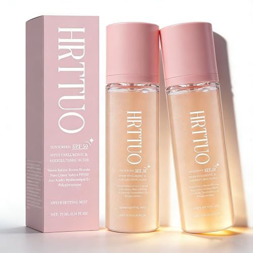 SPF Setting Spray for Face & Body - Sheer Sunscreen Mist SPF 50 Makeup-Friendly Setting Mist with Hydrating Glow Reef-Safe & Non-Greasy for Beach Wedding Daily Wear (2)