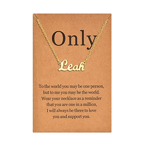 Lcherry Leah Gold Name Necklace