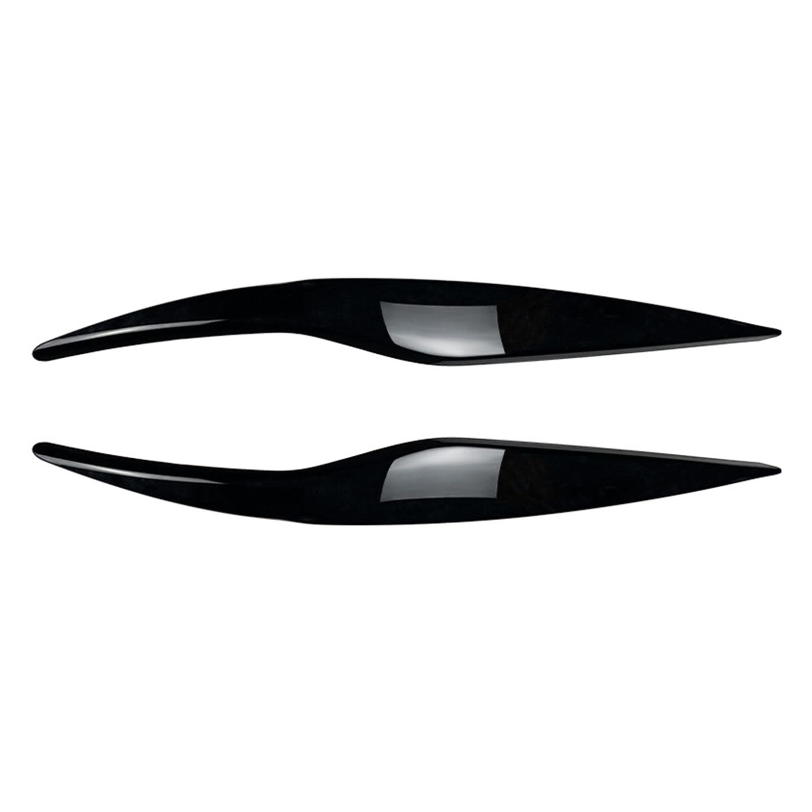 ALKOY Ford Fiesta MK6 2008-2011 2012 Gloss Black Anteriore Faro Sopracciglio Palpebra Adesivi