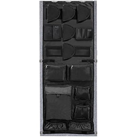 NEXT STATION Gun Safe Door Organizer,Gun Safe Door Panel Organizer with Removable Pistol Holders Mag Pouch,Adjustable Width Fit Door Panel18.5 to 23 inches,Gun Safe Accessories Storage(18W*46.5H inch) Cover