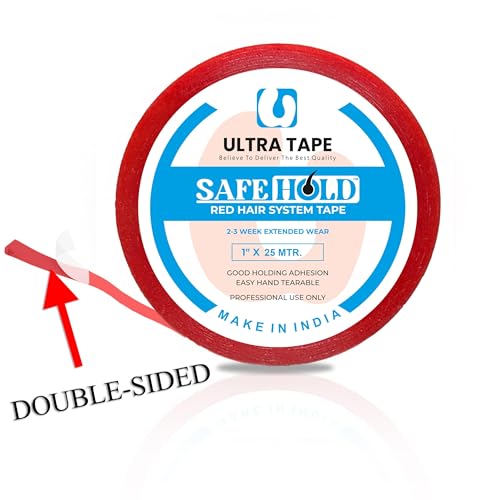 Image of Red Hair System Tape Double Sided Transparent Wig Tape 1 Inch X 20 Yards