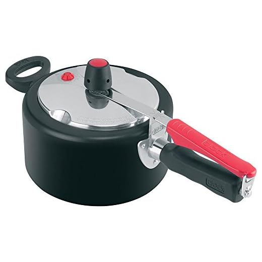 Panela De Pressão 3l Original Preto Revestida Clock