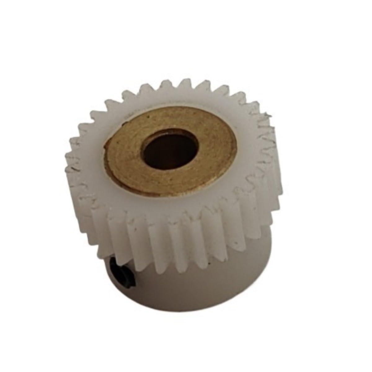 Cylindrical Drive 1pcs Plastic 0.8M 46T Straight Teeth Spur Gear with Copper Sleeve 0.8 Module 46 Teeth Step Cylindrical Gear 5mm Teeth Thickness Rack Machinery(4MM BORE)