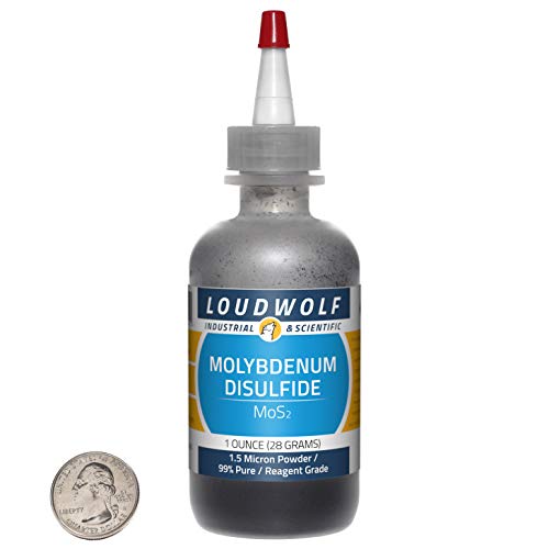 Molybdenum Disulfide / 1 Ounce Bottle / 99% Pure Reagent Grade / 1.5 Micron Powder/Usa #TOP4