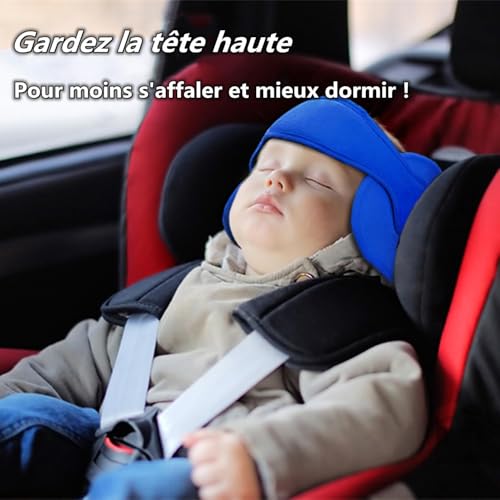 LATRAT Kopfhilfegurt für Kindersitz, verstellbare Kopfstütze, für Kindersitz, bequem, Nackenkissen, Kopfhalterung, Halterung für Kissen, Grau