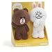 GUND Line Friends Plush Stuffed Animal, Brown & Cony Set of 2, 4"