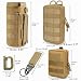 Imagen de MUCHER Pack de 3 Bolsas Tácticas Pequeño Molle EDC Bolsa Utility Riñonera con 3 Mosquetón y Llavero