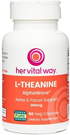 her vital way L-Theanine, Extra Strength 200mg Relax & Focus Support, with AlphaWave