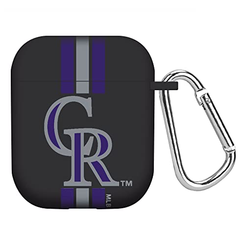 GAME TIME Colorado Rockies HD Case Cover Compatible with Apple AirPods Gen 1&2 (Stripes)