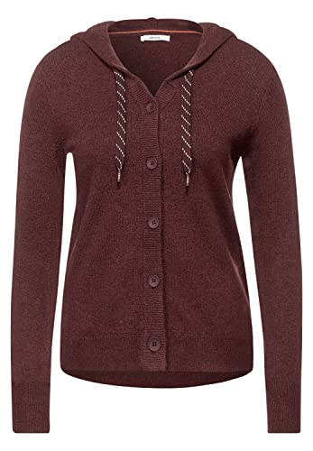 Cecil 253275 Maglione Cardigan, Melange Rosso
