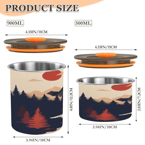 Contenedor de café hermético de acero inoxidable Blueangle 900 ml miniatura 2