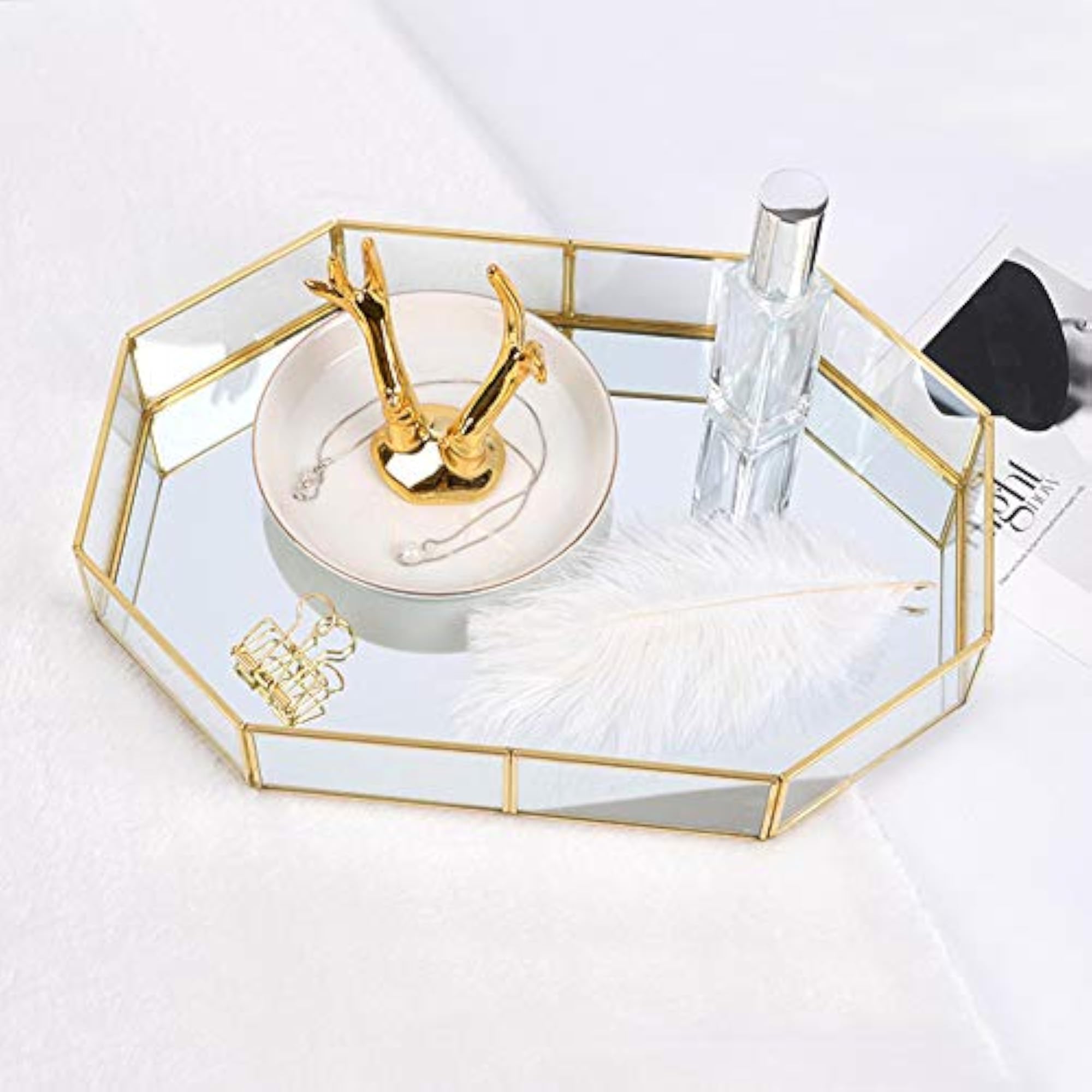 Durable Vintage Makeup Tray, Large Capacity Organizer