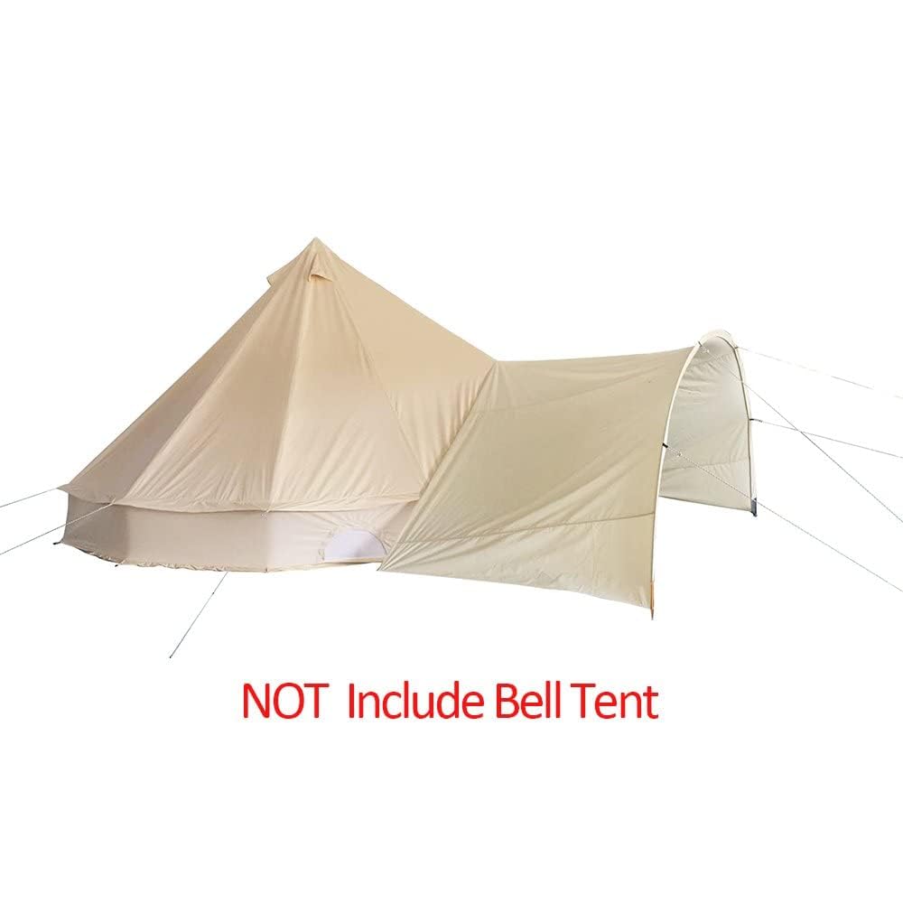 Tenda da Campeggio, Tenda a Campana, Tenda da Sole, Tenda da Esterno, Parasole, Telo per Campeggio, Escursionismo, Spiaggia, Viaggio, Festa, Beige, 3 m, 4 m, 5 m, 6 m, Accessorio p
