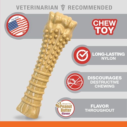 Image of Nylabone Power Chew Textured Bone Dog Toy, Peanut Butter Flavor, X-Large