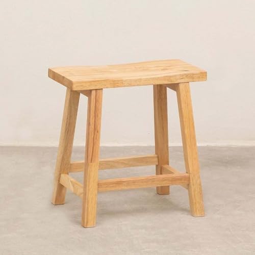 Image of Sitting Wooden Stool Indoor & Outdoor, Stool for Office, Home & Garden Use- 18-Inch
