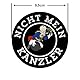 Nicht Mein Kanzler Aufkleber, Rund, Baron von Münchhausen Design, Schwarz, CDU Kritik, Merz, 2 Stück, Politischer Humor, Sticker