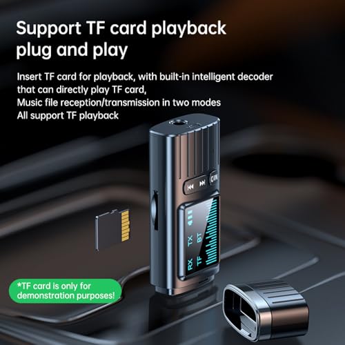 Transmisor Receptor Bluetooth Adaptador Audio Inalámbrico miniatura 3