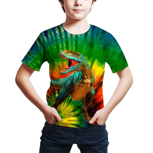 T-shirt T-Rex enfant anti-décoloration - Haut imprimé qui dure