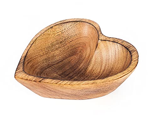 WitnyStore Heart Shaped Wood Bowl 6