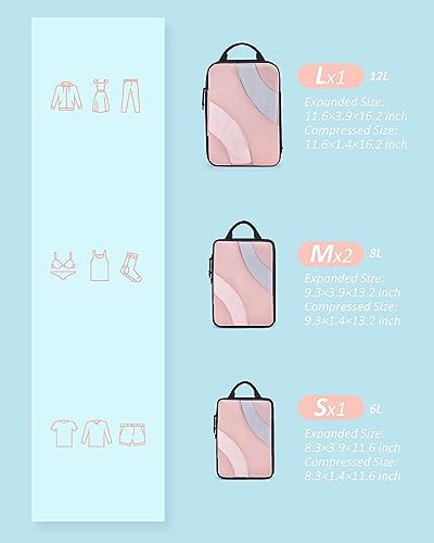 Image of BAGSMART Compression Packing Cubes for Travel