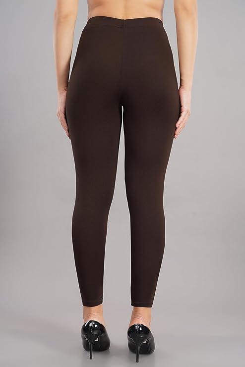 Image of Women Cotton Solid Belt Ankle Length Legging Four Way Lycra Leggings