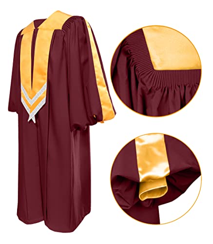 GradPlaza Deluxe Choir Robe with Cuff Sleeves For Church4