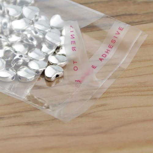 Miniatura 4 de Ruby 200pcs Bolsas Transparente Celofán Plastico Funda Opp Con Cierre Adhesivo, 10x16cm