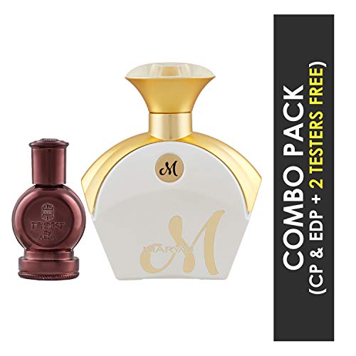 Ajmal Tempest Concentrated Perfume Oil Floral Alcohol-free Attar 12ml for Unisex and Maryaj M White for Her Eau De Perfume Floral Fruity Perfume 90ml for Women - Image 2