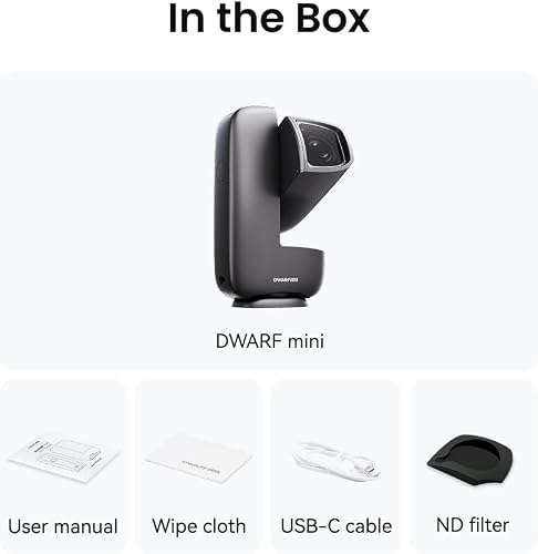 DWARFLAB DWARF Mini Smart Telescope - 840g Ultra-Portable Astronomy Telescope for Astrophotography with Built-in Filters, Auto GOTO, AZ/EQ Mode and Cloud Processing, Ideal for All Ages - 10