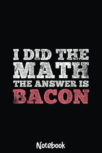 Bacon Math Mathematician Math Student Notebook: Graph Paper Notebook, Grid Paper for Math and Science Students, Quad Ruled 4x4 110 Pages, 6x784