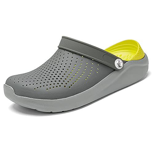 WEIXINMWP Männer Sandalen Clocken Lochschuhe Damen Sandalen CROK Gummi Clogs für Unisex Gartenschuhe Paar SlippersStach Schuhe,3,45/46 Cover
