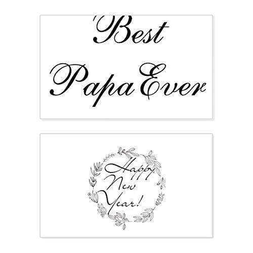 Tarjeta conmemorativa Best Papa Ever con diseño elegante y duradero