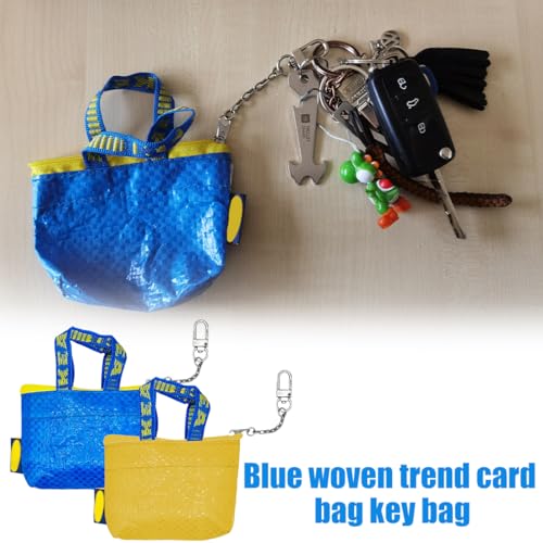 PHCOZY 2 Pcs Mini Tasche Tüte Reißverschluß Kette für Schlüsselbund