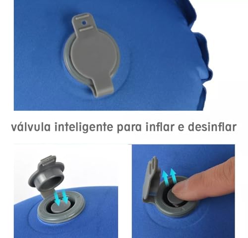 Travesseiro Inflável portátil Para Camping Viagem trekking Ultra Leve Compacto almofada