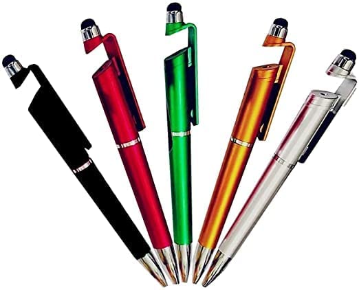 Plastic PEN-78 Pack of 5 Universal 3 in 1 Capacitive Screen Stylus Touch Pen with Mobile Stand Holder, Writing Pen (Compatible for Android Touch Screen Smart Phones and Tablets-image-9