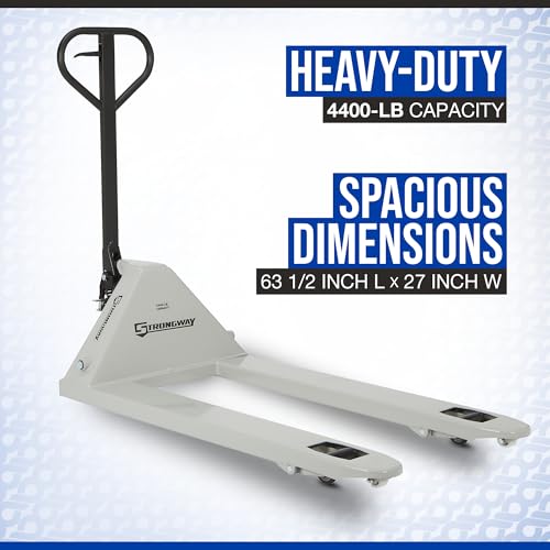Strongway Pallet Jack Fork Pallet Truck - 63.5in L x 27in W (4400LB Capacity) - Thumbnail 2