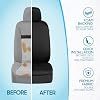 BDK PolyPro Fundas para Asientos de Coche Juego Completo en Negro Sólido, Fundas para Asientos Delanteros y Traseros de Banco Partido para Coches, Fáciles de Instalar, Juego de Fundas y Accesorios para Auto, Camioneta, Furgoneta, SUV - Negro Sólido 7
