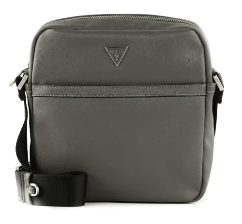GUESS Certosa Saffiano Top Zip Xbody Flat Grey