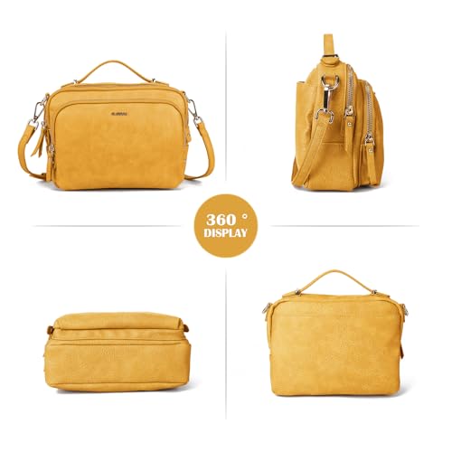 Image of Crossbody Bag,Convertible Top Handle Purse and Satchel for Women | Soft vegan leather; multi pockets; fits A5,iPad mini,long wallet; lightweight organizer for work, travel and weekends