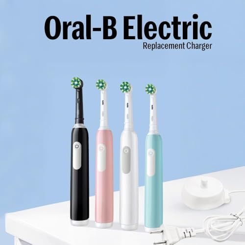 Image of Oral-B 2 Pin 240V Electric Toothbrush Model 3757 Replacement Charger Compatible with Braun Oral-B Pro 1000, 2000, 3000, 4000, 9000 & More - Waterproof, Lightweight & Travel-Friendly