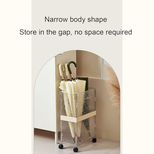 Support parapluies compact transparent plastique pour entrée nette - 5