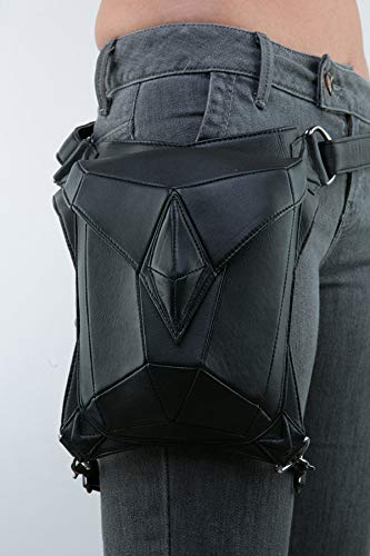 Steampunk Shoulder Fanny Packs Waist Bags Womens Motorcycle Drop Leg Arm Bag Vintage Gothic Leather Messenger Bags #TOP1