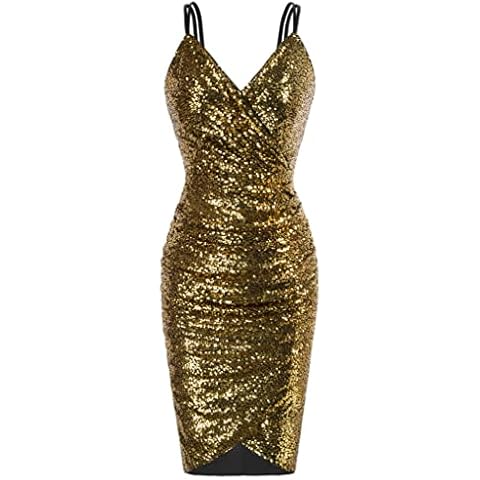 GRACE KARIN Vintage V-Neck Sequin Dress Cover