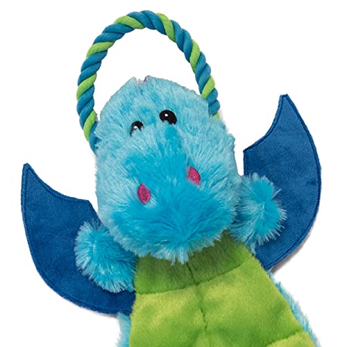 Charming Pet Magic Mats Blue Dragon Interactive Plush Squeaky Dog Tug Toy #TOP4