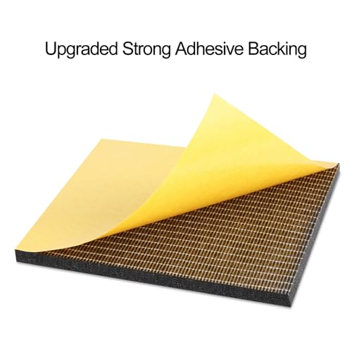 Anrukler AFPS-1001006-BK Premium Self-Adhesive Foam Padding Sheet, 4 Inch X 4 Inch X 1/4 Inch 8Pcs Neoprene Rubber, Closed Cell, Anti-Vibration thumb #2