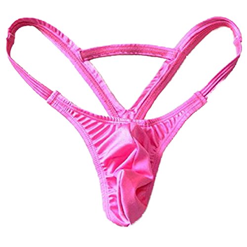 WenMei Mens Fashion Sexy Hollow Out Double Low Brief Thong G-String Bikinis Underwear